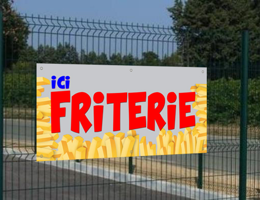 Banderole Ici Friterie, seulement 29€HT